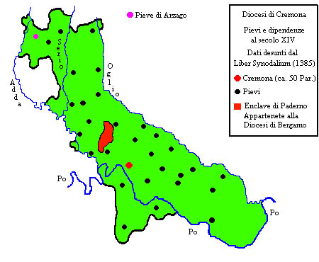 Territorio della Diocesi di 
Cremona